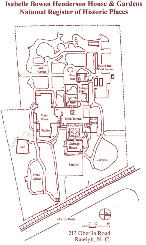 Isabelle Owen Henderson House and Gardens Site Plan